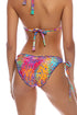 Luli Fama Wild Waters Wavy Ruched Back Full Tie Side Bottom